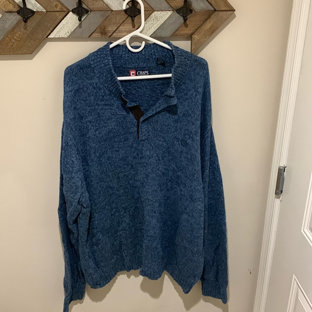 Chaps three button sweater